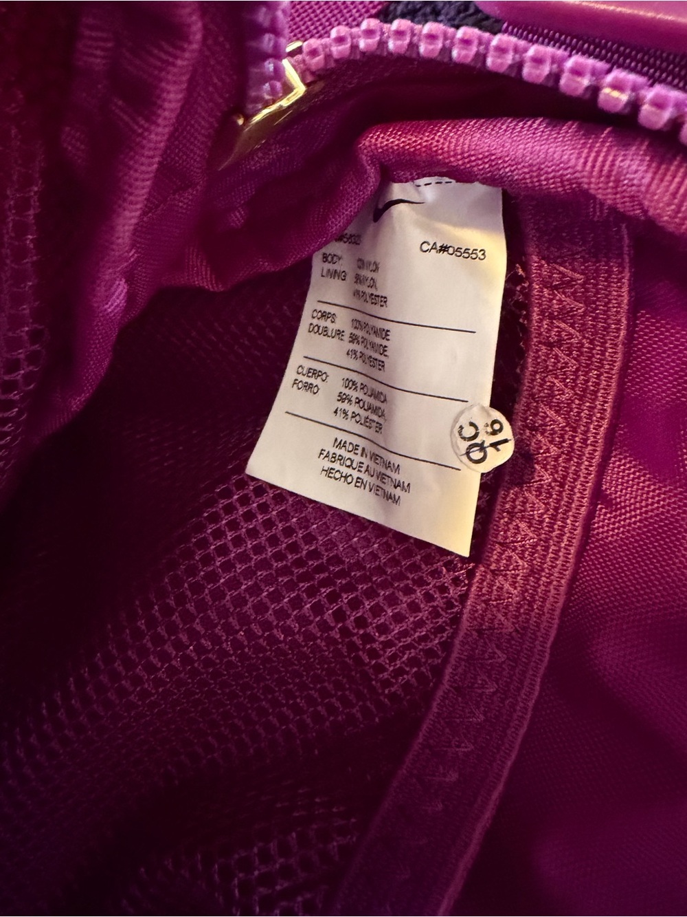 Nike Hot Pink Crossbody Waist Bag with Gold Swoosh - Picture 3 of 3